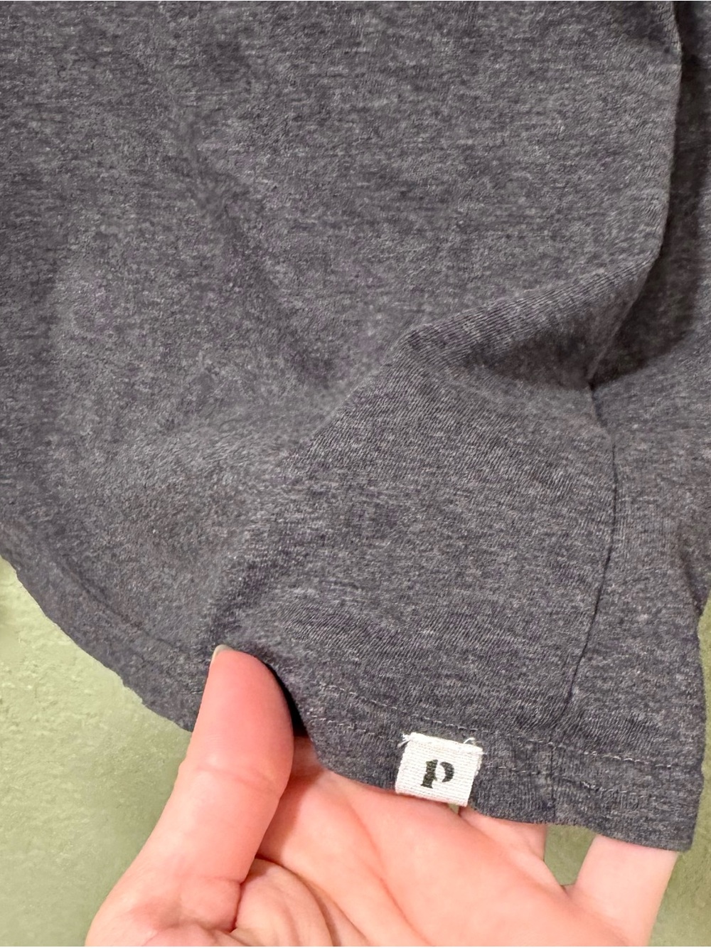 Pact Heathered Gray Crew Neck Tee XL - Picture 4 of 5